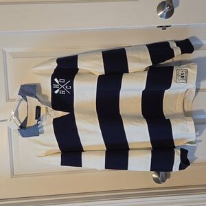Vineyard Vines Striped Long Sleeve Rugby Polo Shirt. Head Of The Charles. Size L